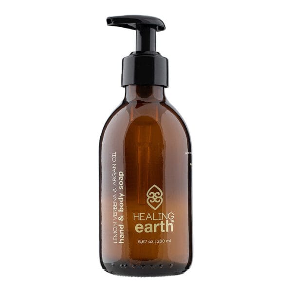 Lemon Verbena Hand & Body Soap Amber Plastic