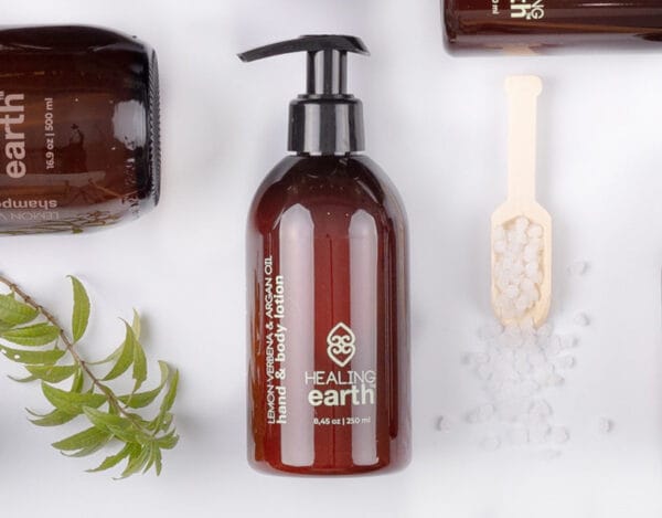 Lemon Verbena Hand & Body Soap Amber Plastic