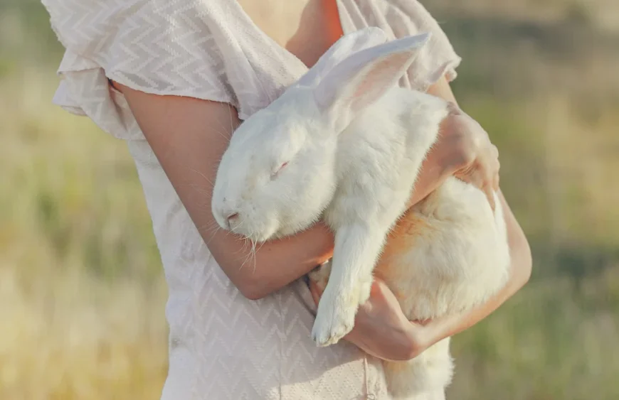 girl_holding_white_sleeping_bunny_in_arms